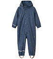Name It Regenanzug m. Fleece - NmmDry10 - Vintage Indigo m. Prin