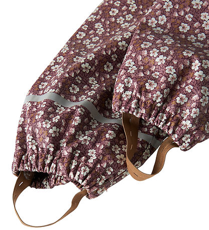 Name It Regenkleding m. Bretellen - NmfDry10 - Fig m. Bloemen
