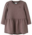 Name It Sweat Dress - NmfVima - Peppercorn/Heart Embroidery