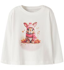 Name It Blouse - NmfVotea - Cloud Dancer/Autumn Bunny
