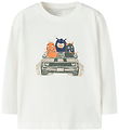 Name It Blouse - NmmVagno - Cloud Dancer/Monster