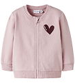 Name It Zip Sweatshirt - NbFVrillie - Burnished Lilac/Heart