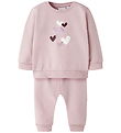 Name It Sweatset - NbfVrillie - Gepolijst Lilac/Hearts