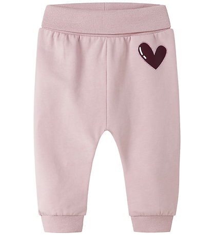 Name It Sweatset - NbfVrillie - Gepolijst Lilac/Hearts