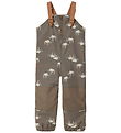 Name It Softshell Pants w. Fleece/Suspenders - NmmAlfa08 - Morel