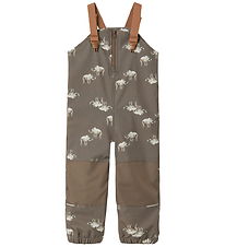 Name It Softshell Pants w. Fleece/Suspenders - NmmAlfa08 - Morel