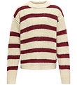 Kids Only Blouse - Knitted - Noos - KogJusty - Eggnog/Cabernet