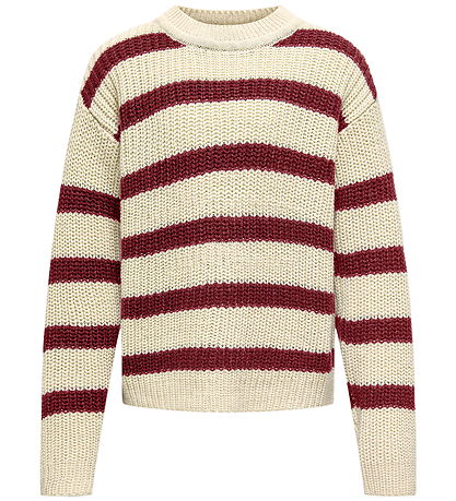 Kids Only Blouse - Knitted - Noos - KogJusty - Eggnog/Cabernet