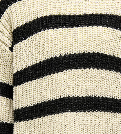 Kids Only Blouse - Knitted - Noos - KogJusty - Eggnog/Black