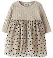 Name It Dress - Rib - NbfNea Tulle - Iceland Fossil