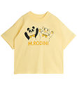 Mini Rodini T-shirt - Panda & CAT - Yellow