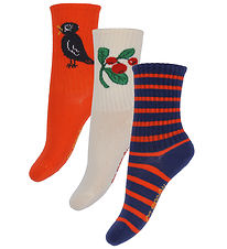Mini Rodini Socks - Lingonberries - 3-Pack - Multicolour