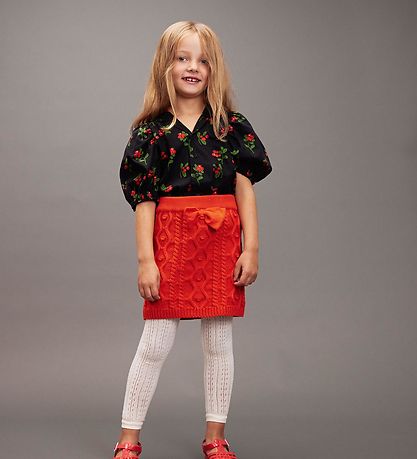 Mini Rodini Shirt blouse - Black w. Cranberries