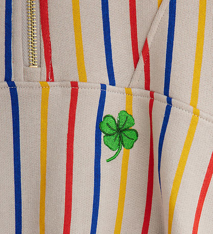 Mini Rodini Sweatshirt - Clover - Grey w. Stripes