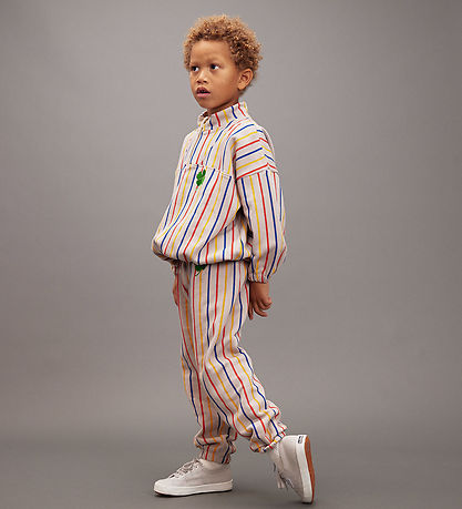 Mini Rodini Sweatshirt - Clover - Grey w. Stripes