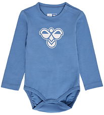 Hummel Bodysuit l/s - hmlMini - Dutch Blue w. Logo