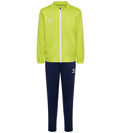 Hummel Tracksuit - HmlLogo - Lime Punch/Marine