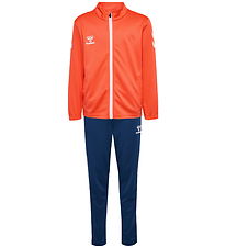 Hummel Tracksuit - HmlLogo - Nasturtium/Dark Denim