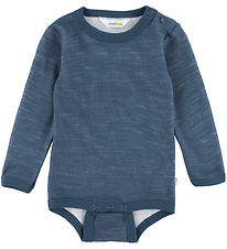 Joha Bodysuit l/s - Wool/Bamboo - Dark Denim