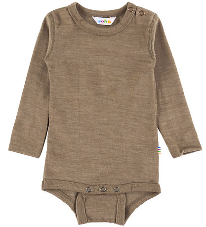 Joha Bodysuit l/s - Wool/Silk - Beige Melange