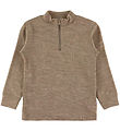 Joha Blouse - Wool/Silk - Beige Melange