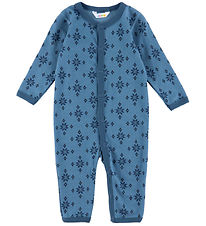 Joha Jumpsuit - Wool - Blue w. Snowflakes