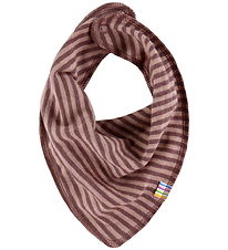 Joha Teething Bib - Wool - Rose w. Stripes