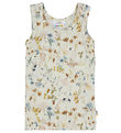 Joha Linne - Ull - Off White m. Blommor