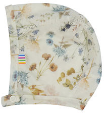 Joha Baby Hat - Wool - Off White w. Flowers
