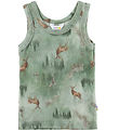 Joha Undershirt - Wool - Green w. Stripes