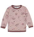 Joha Blouse - Wool/Bamboo - Pink w. Print
