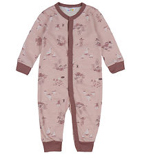 Joha Jumpsuit - Wool/Bamboo - Pink w. Print