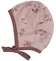 Joha Baby Hat - Wool/Bamboo - Pink w. Print