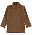 Joha Blouse - Rib - Wol - Warm Bruin