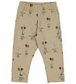 Joha Leggings - Wool - Beige w. Rabbits