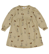 Joha Dress - Wool - Beige w. Rabbits
