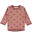 Joha Blouse - Wool/Cotton - Rose w. Snowflakes