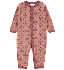 Joha Jumpsuit - Wool/Cotton - Rose w. Snowflakes