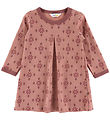 Joha Dress - Wool/Cotton - Rose w. Snowflakes