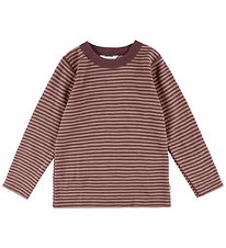 Joha Blouse - Wool - Rose w. Stripes