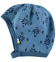 Joha Babymuts - Wol - Blauw/Katoen - Blauw m. Sneeuwvlokken