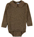 Joha Bodysuit l/s - Wool/Silk - Brown Melange