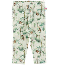 Joha Leggings - Wool - Off White w. Trees
