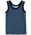 Joha Undershirt - Wool - Blue w. Stripes