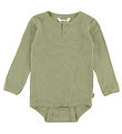 Joha Bodysuit l/s - Rib - Wool/Silk - Green