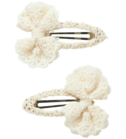 Name It Hair Clip - 2-Pack - NmfOlena - Cloud Dancer