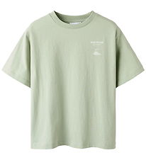 Name It T-skjorte - NkmFrederik - Desert Sage m. Trykk