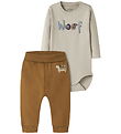 Name It Body set l/s - NbmVroels - Iceland Fossil/Rubber