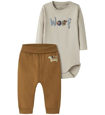 Name It Kroppsset l/ä - NbmVroels - Island Fossil/Gummi