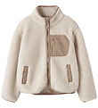 Name It Fleece Jacket - NknMattia - Moonbeam/Savannah Tan